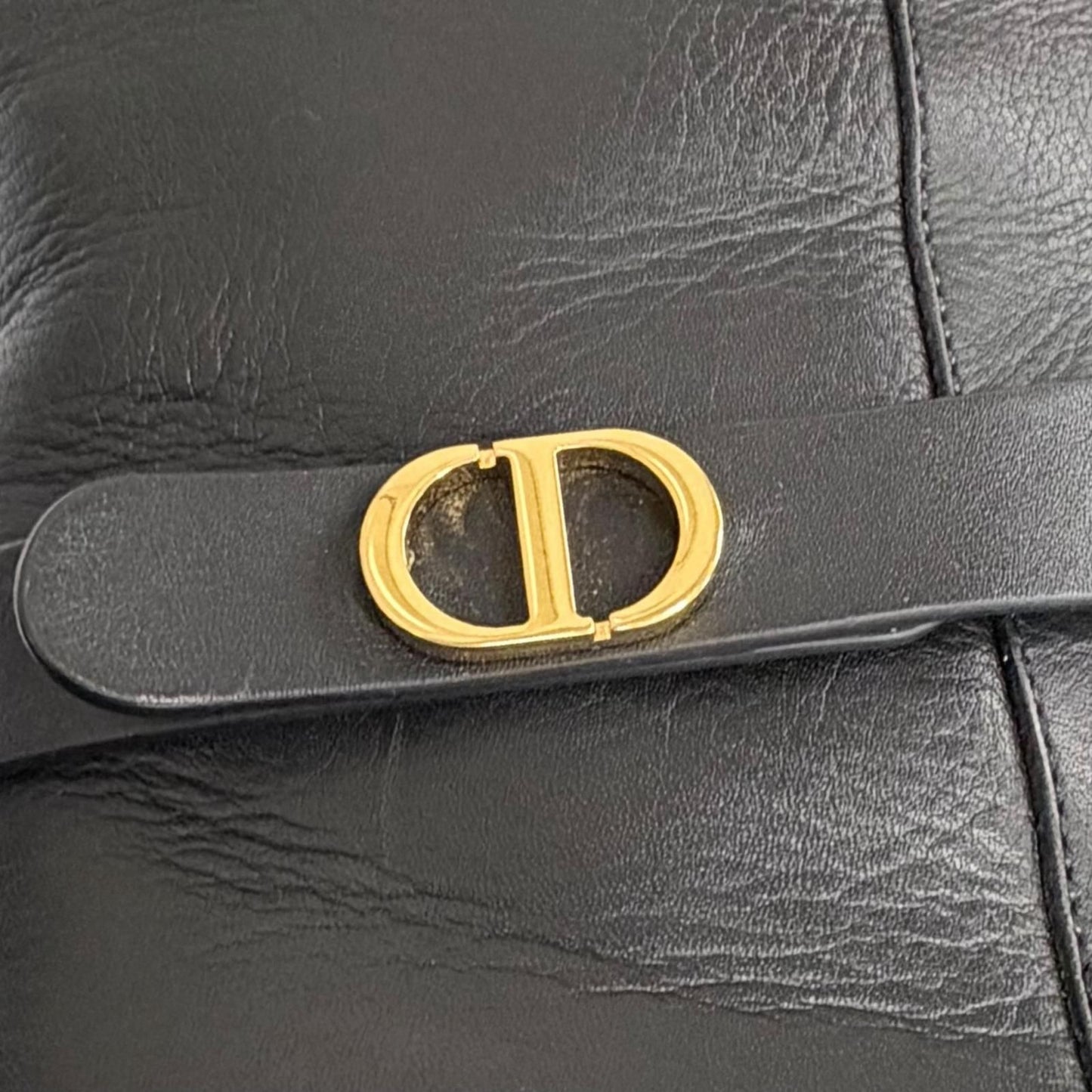 Dior Empreinte CD Buckle Leather Long Boots Black — view 8