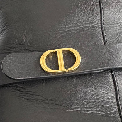 Dior Empreinte CD Buckle Leather Long Boots Black — view 8