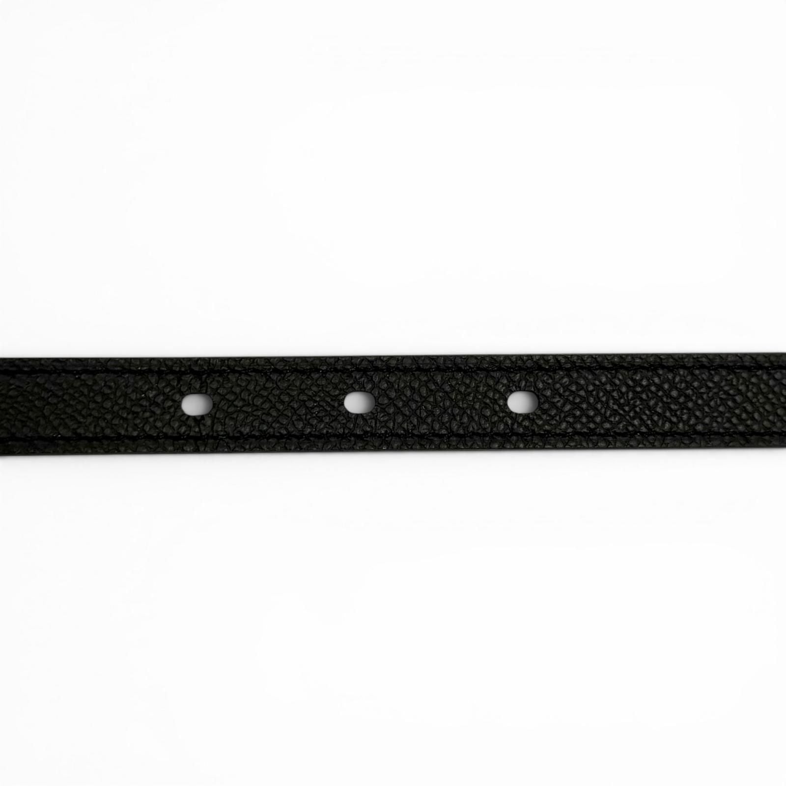 Hermes Pop 15 Black Veau Epsom Golden Rose Belt 75 — view 8
