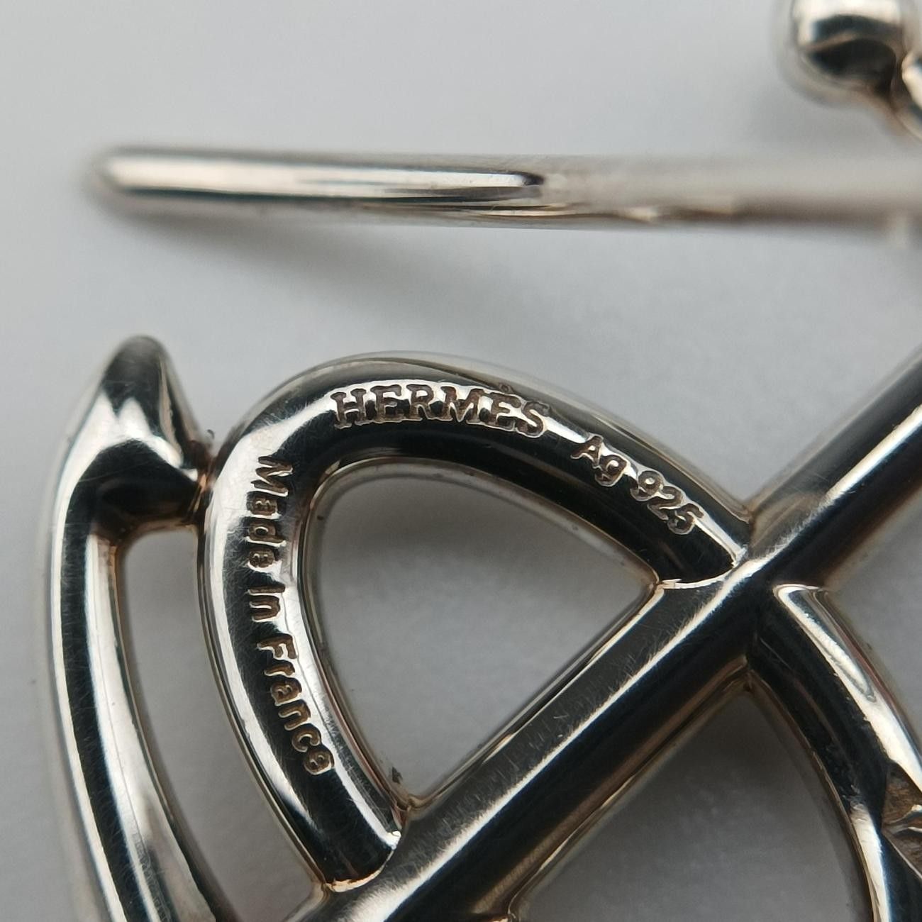 Hermes Grand Chaine D'ancre Silver Earring — view 6