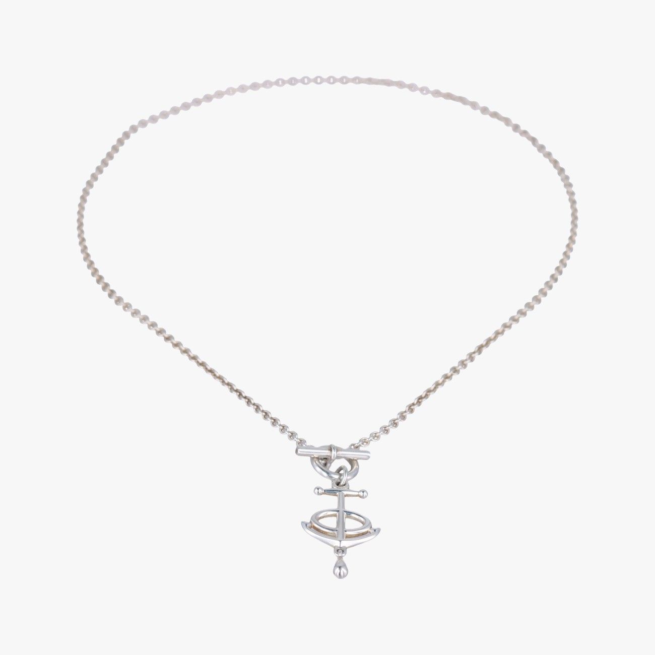 Hermes Grand Large Chaine D'ancre Silver Necklace — view 3