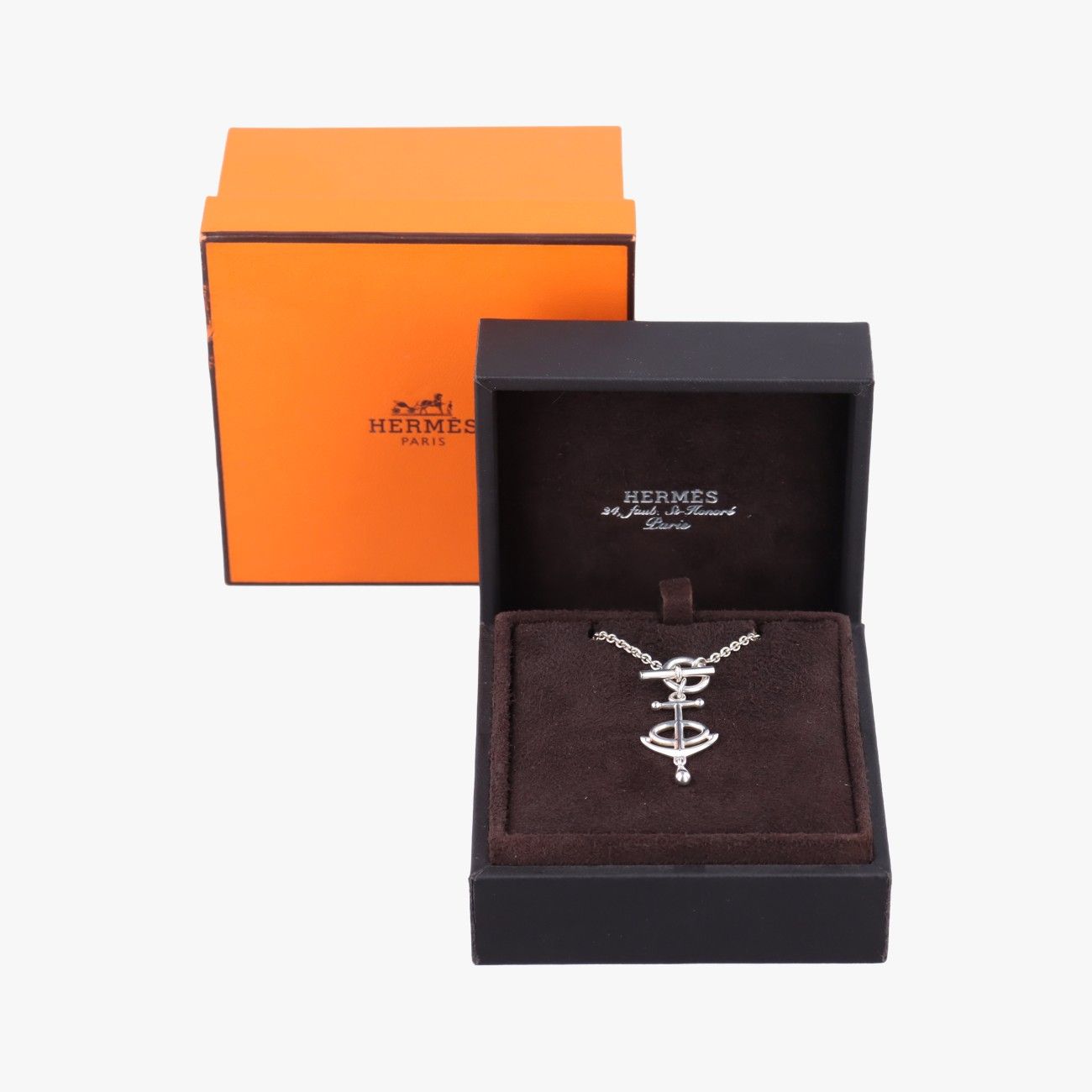 Hermes Grand Large Chaine D'ancre Silver Necklace — view 4