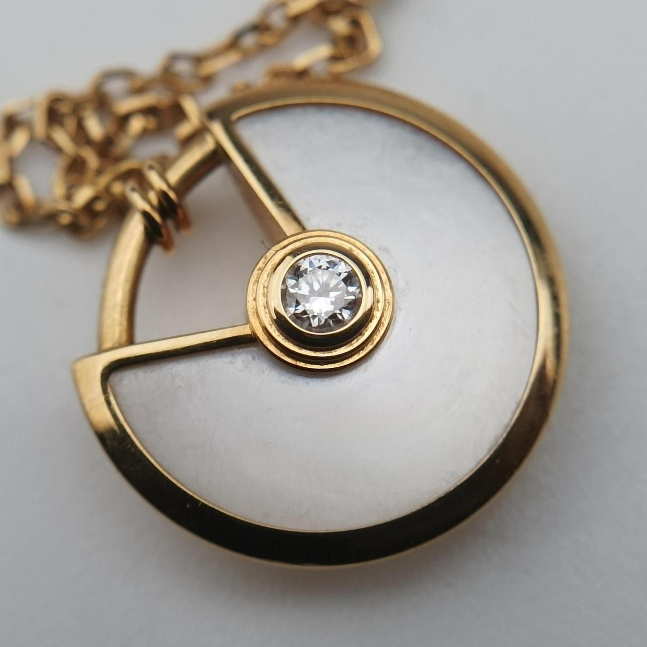 Cartier Amulet Gold White Necklace — view 8