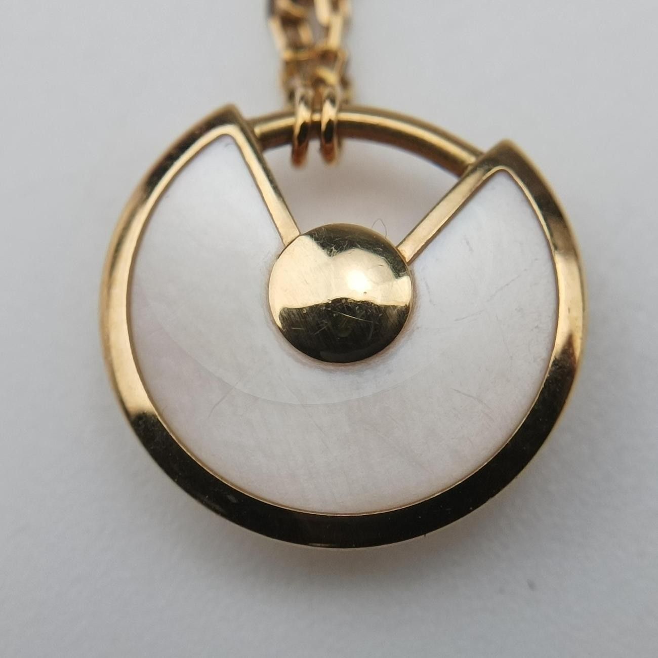 Cartier Amulet Gold White Necklace — view 9