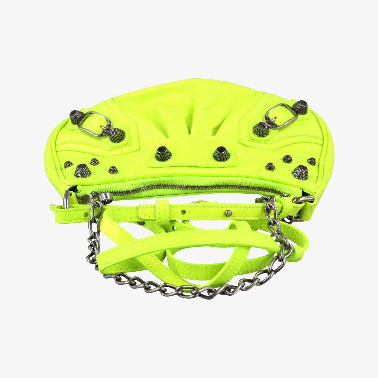Balenciaga le Cagole Green Lambskin Handbag — view 8