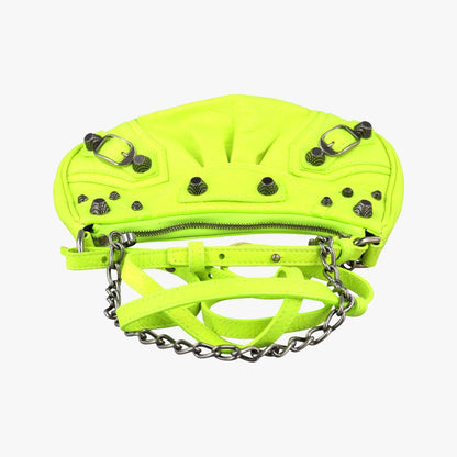 Balenciaga le Cagole Green Lambskin Handbag — view 8