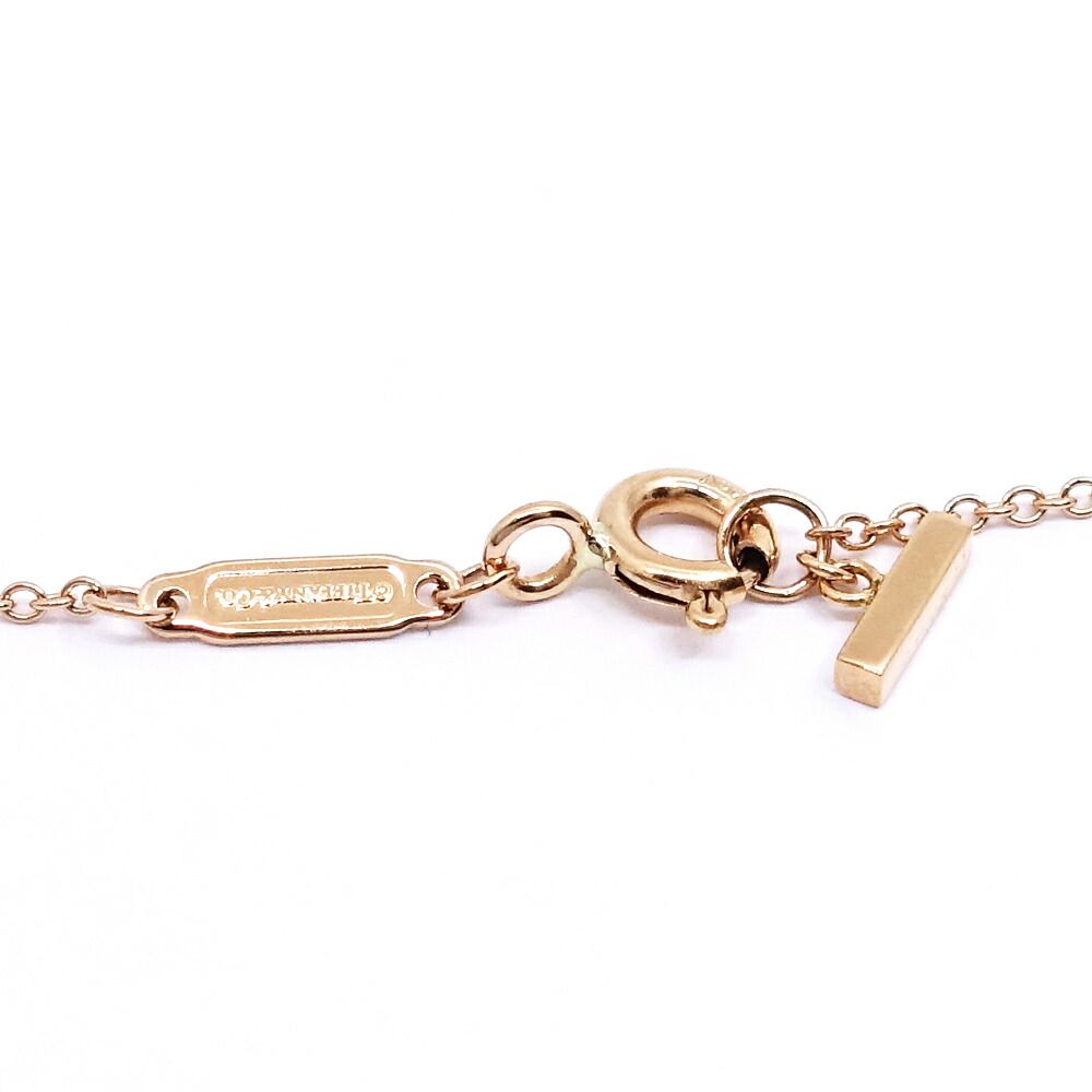 Tiffany & Co 18k Pink Gold T Smile Necklace Mini Pendant Bullion — view 7