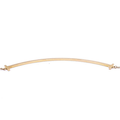Tiffany & Co 18k Pink Gold T Smile Necklace Large Pendant Bullion — view 6