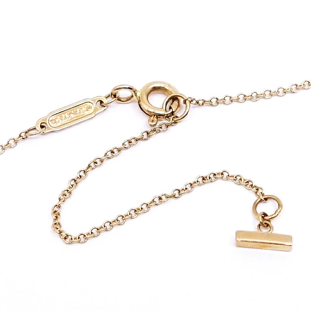 Tiffany & Co 18k Pink Gold T Smile Necklace Large Pendant Bullion — view 8