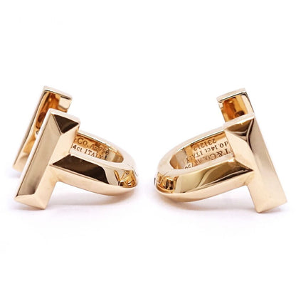 Tiffany & Co 18k Pink Gold T One Pave Diamond Haggi Hoop Earrings — view 4