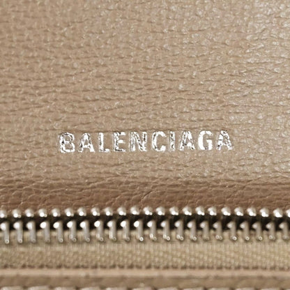 Balenciaga Everyday Wallet Logo Leather Beige — view 8