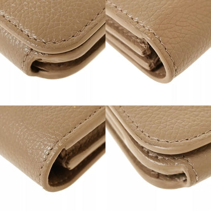 Balenciaga Everyday Wallet Logo Leather Beige — view 6