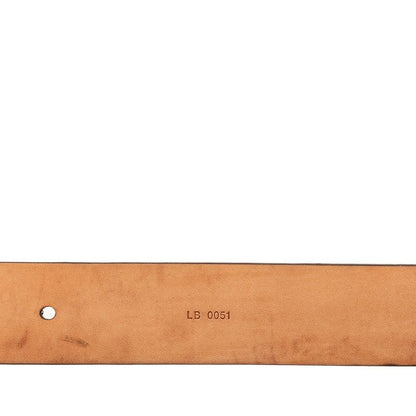 Louis Vuitton Monogram Ceinture Carre Buckle Belt Brown Silver Leather — view 6