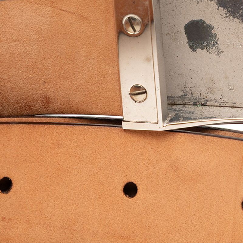 Louis Vuitton Monogram Ceinture Carre Buckle Belt Brown Silver Leather — view 4