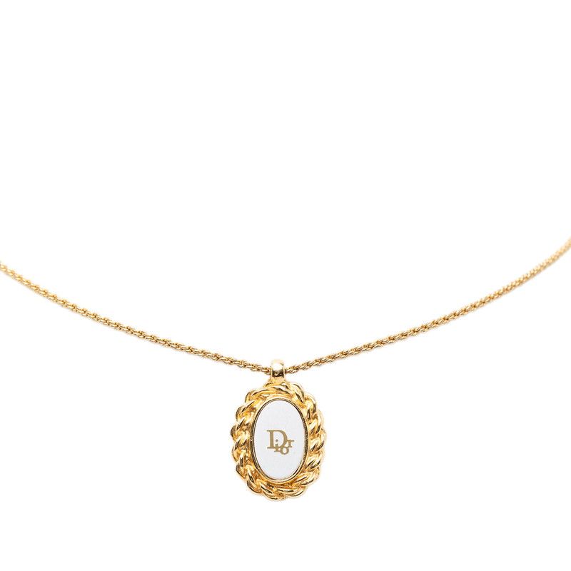 Dior Logo Necklace Gold Plated