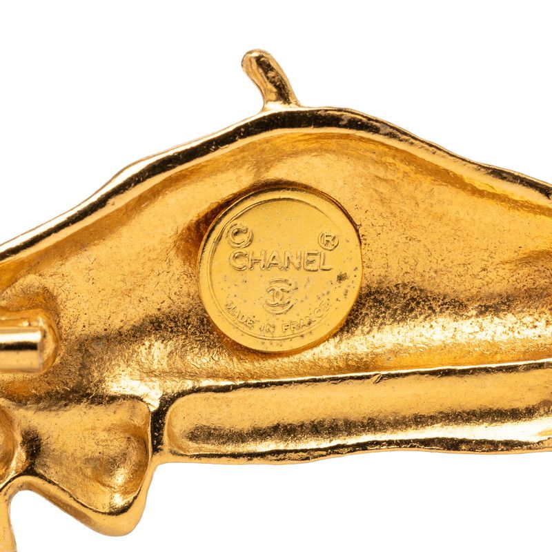 Chanel Ribbon Beret Motif Brooch Gold Plated 1 — view 3