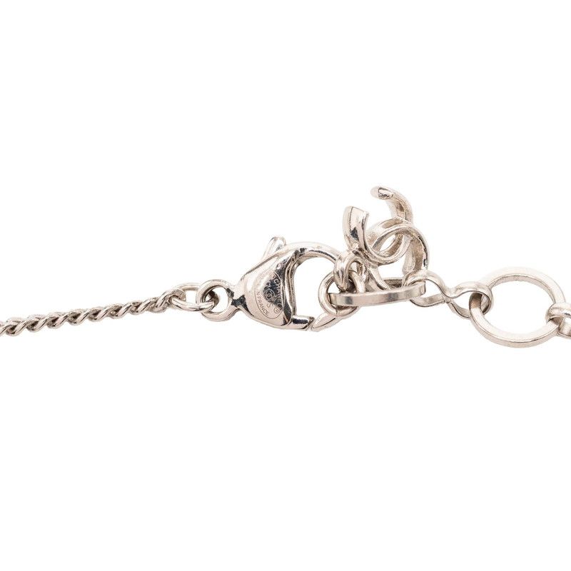 Chanel CC Logo Cat Robot Choupette Chain Pendant 17 Silver Blue — view 5