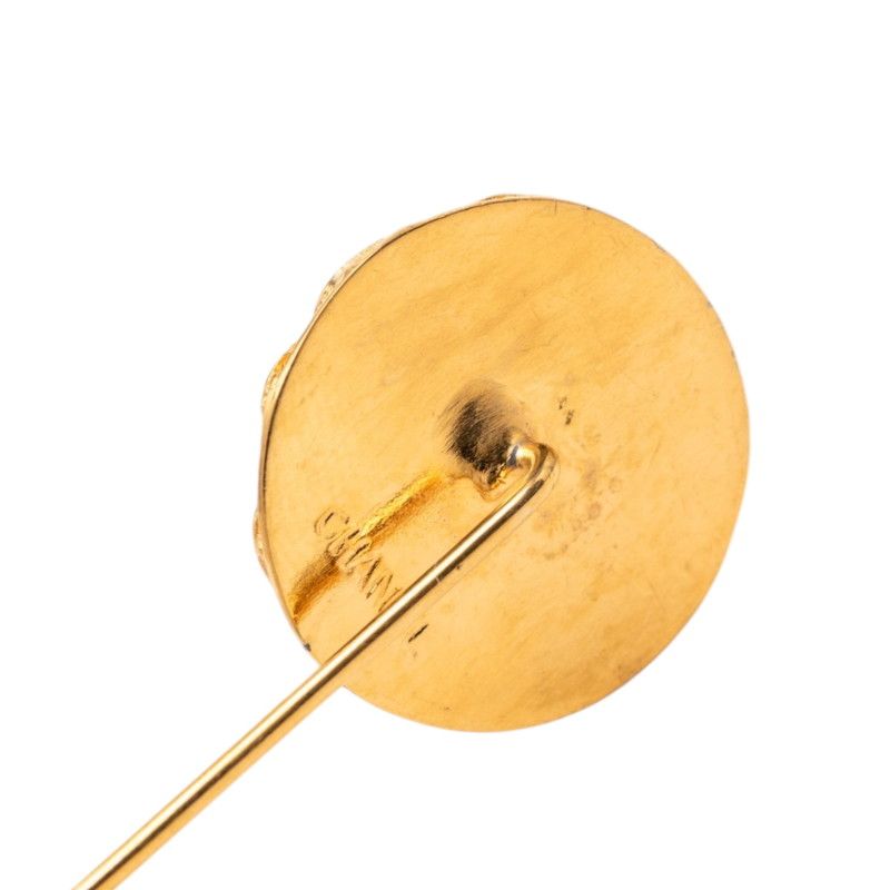 Chanel Camellia Pin Brooch Gold Plated — view 3