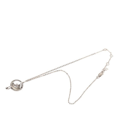 Dior Button Motif Chain Pendant Silver Metal — view 2