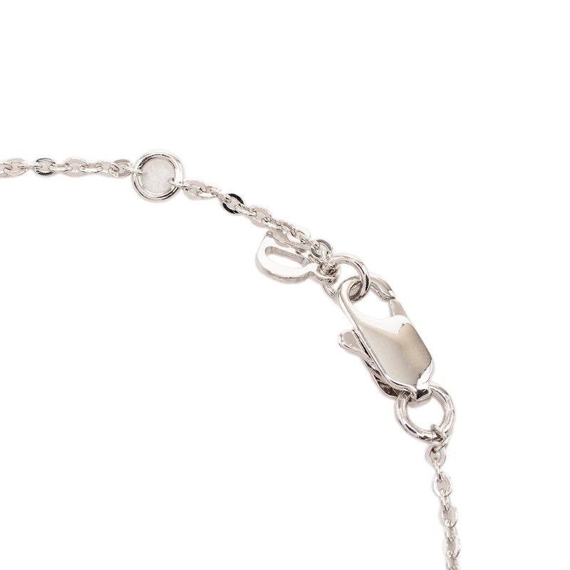 Dior Button Motif Chain Bracelet Silver Metal — view 4