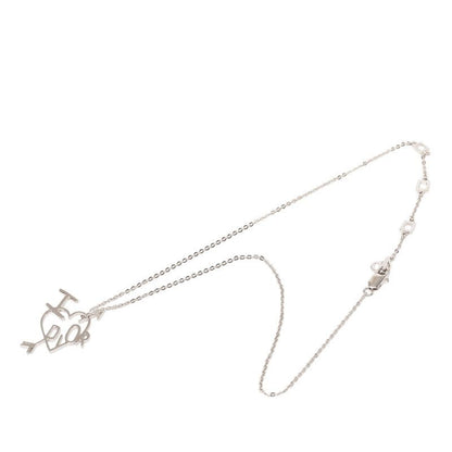 Dior I Love Heart Arrow Chain Pendant Silver Metal — view 2