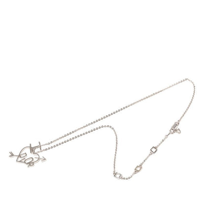 Dior I Love Heart Arrow Chain Pendant Silver Metal — view 2