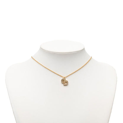 Dior CD Logo Chain Pendant Gold Plated Rhinestone — view 6