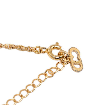 Dior CD Logo Chain Pendant Gold Plated Rhinestone — view 5