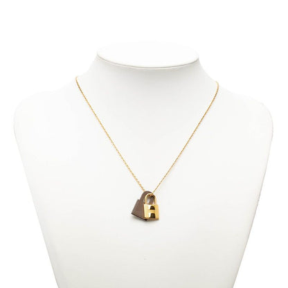 Hermes O'Kelly PM Pendant Gold Etoupe Gray Plated Swift — view 6