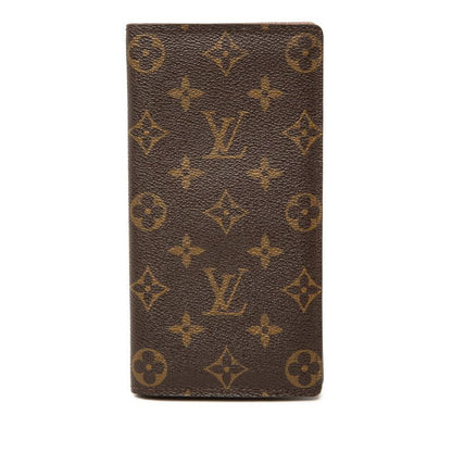 Louis Vuitton Monogram Portefeuille Brazza Wallet Brown Leather