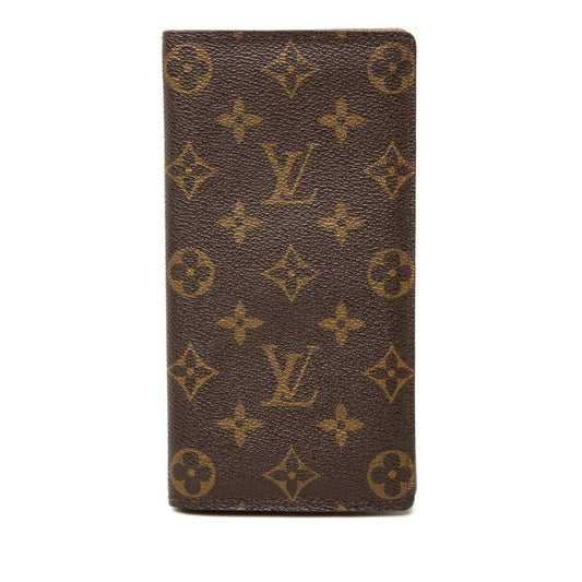 Louis Vuitton Monogram Portefeuille Brazza Wallet Brown Leather