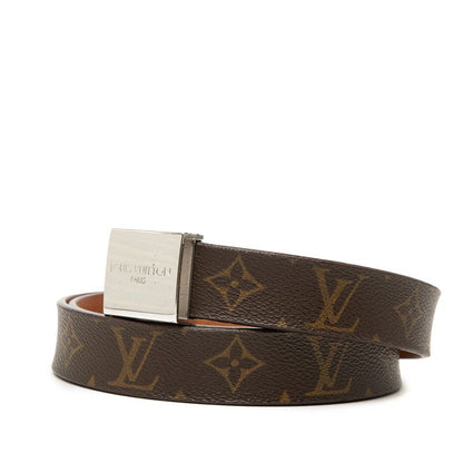 Louis Vuitton Monogram Ceinture Carre Belt Brown Leather — view 2