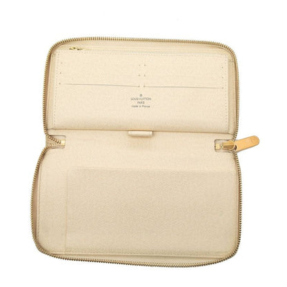 Louis Vuitton Damier Azur Zippy Organizer Wallet White Leather — view 4