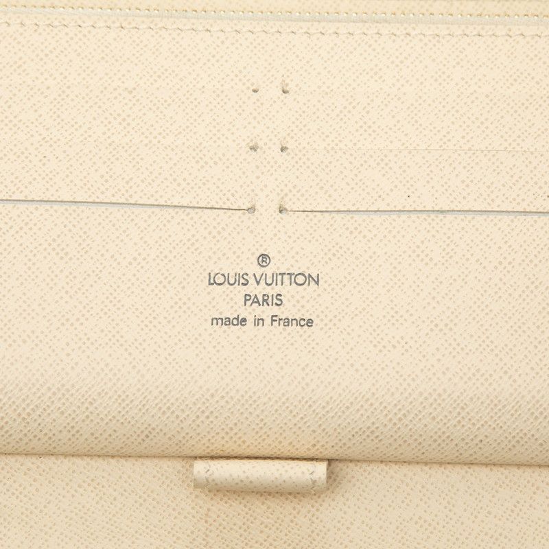 Louis Vuitton Damier Azur Zippy Organizer Wallet White Leather — view 6