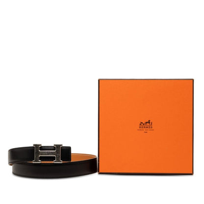 Hermes Constance Logo Buckle Belt Black Brown Leather — view 7