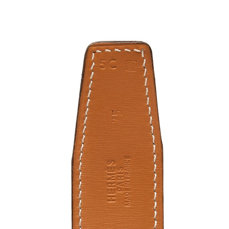Hermes Constance Logo Buckle Belt Black Brown Leather — view 6