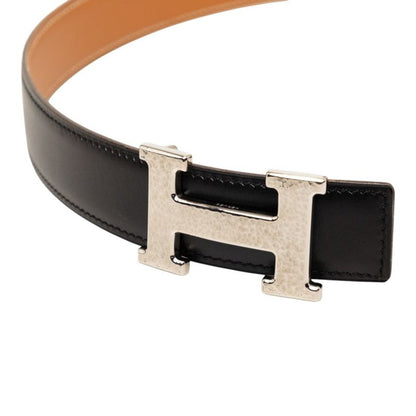 Hermes Constance Logo Buckle Belt Black Brown Leather — view 4