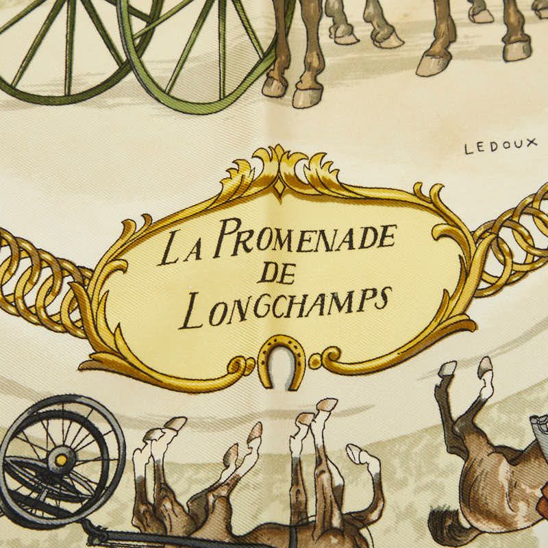 Hermes Carre 90 la Promenade de Longchamps Walk to Long Chien Scarf — view 2