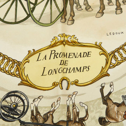 Hermes Carre 90 la Promenade de Longchamps Walk to Long Chien Scarf — view 2