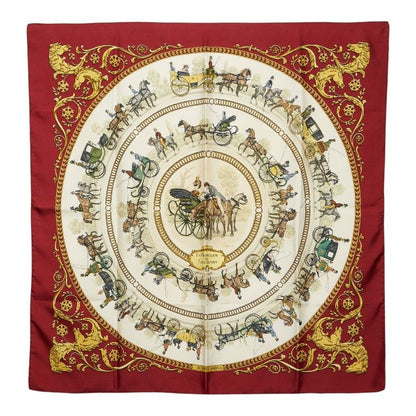 Hermes Carre 90 la Promenade de Longchamps Walk to Long Chien Scarf
