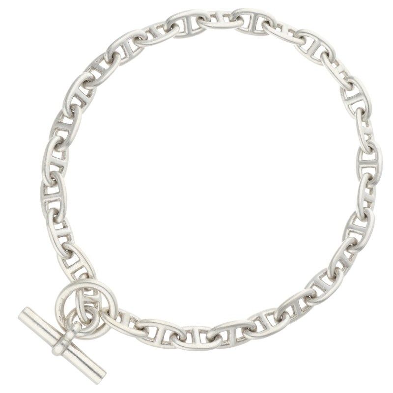 Hermes Chaine D'ancre Silver Choker Necklace GM