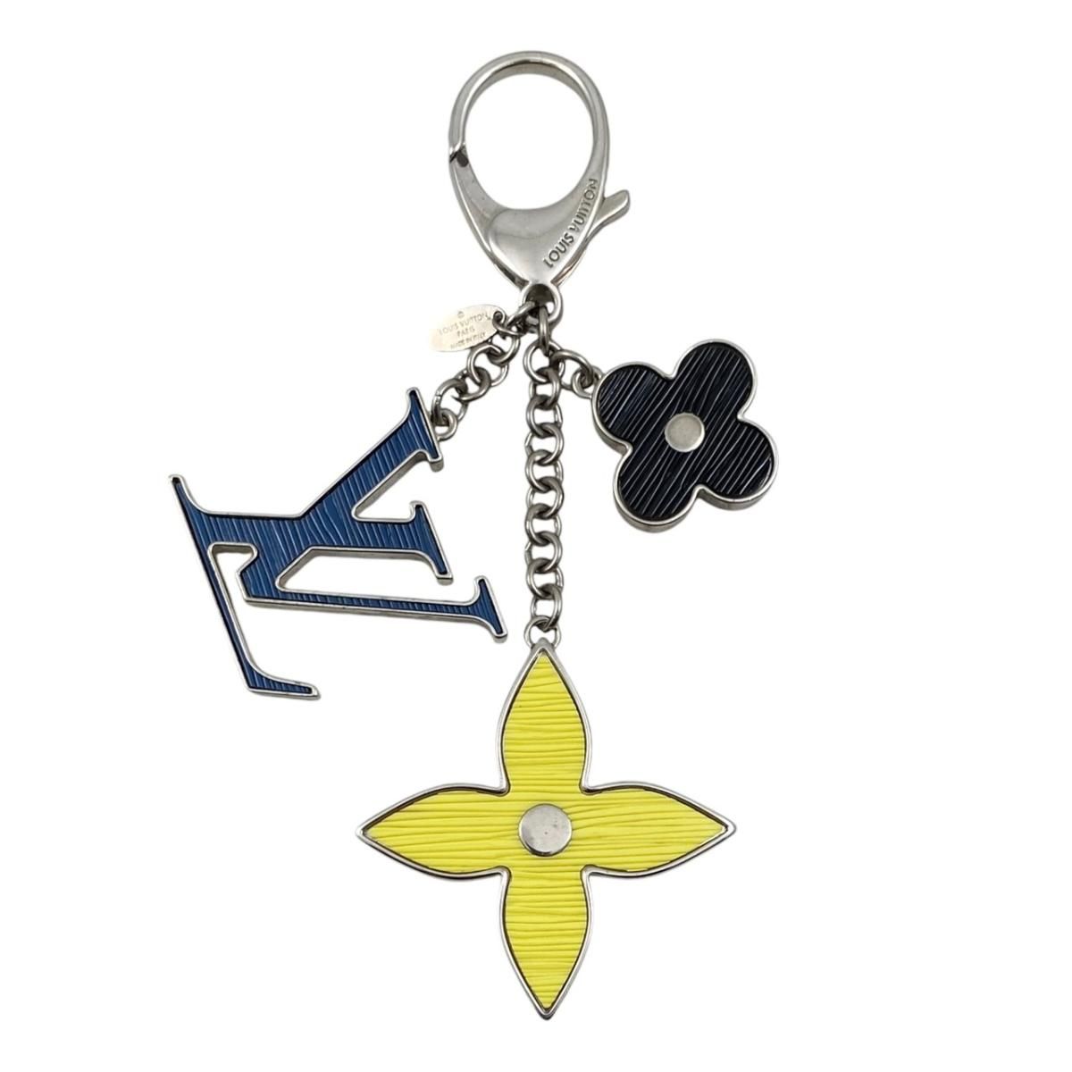 Louis Vuitton Bag Charm Bijou Sac Fleur de Monogram Flower Epi Blue Yellow