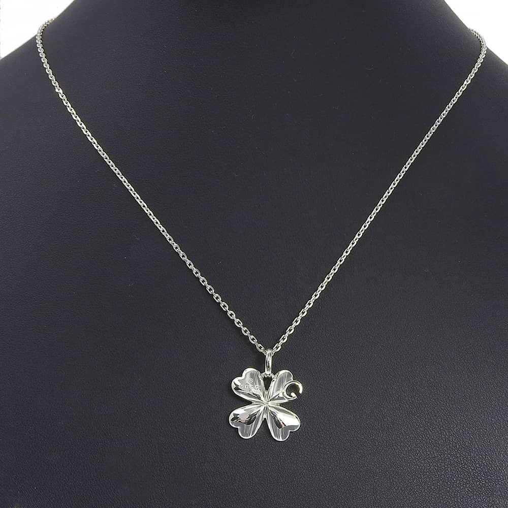 Gucci Clover 925 Sterling Silver Necklace — view 2