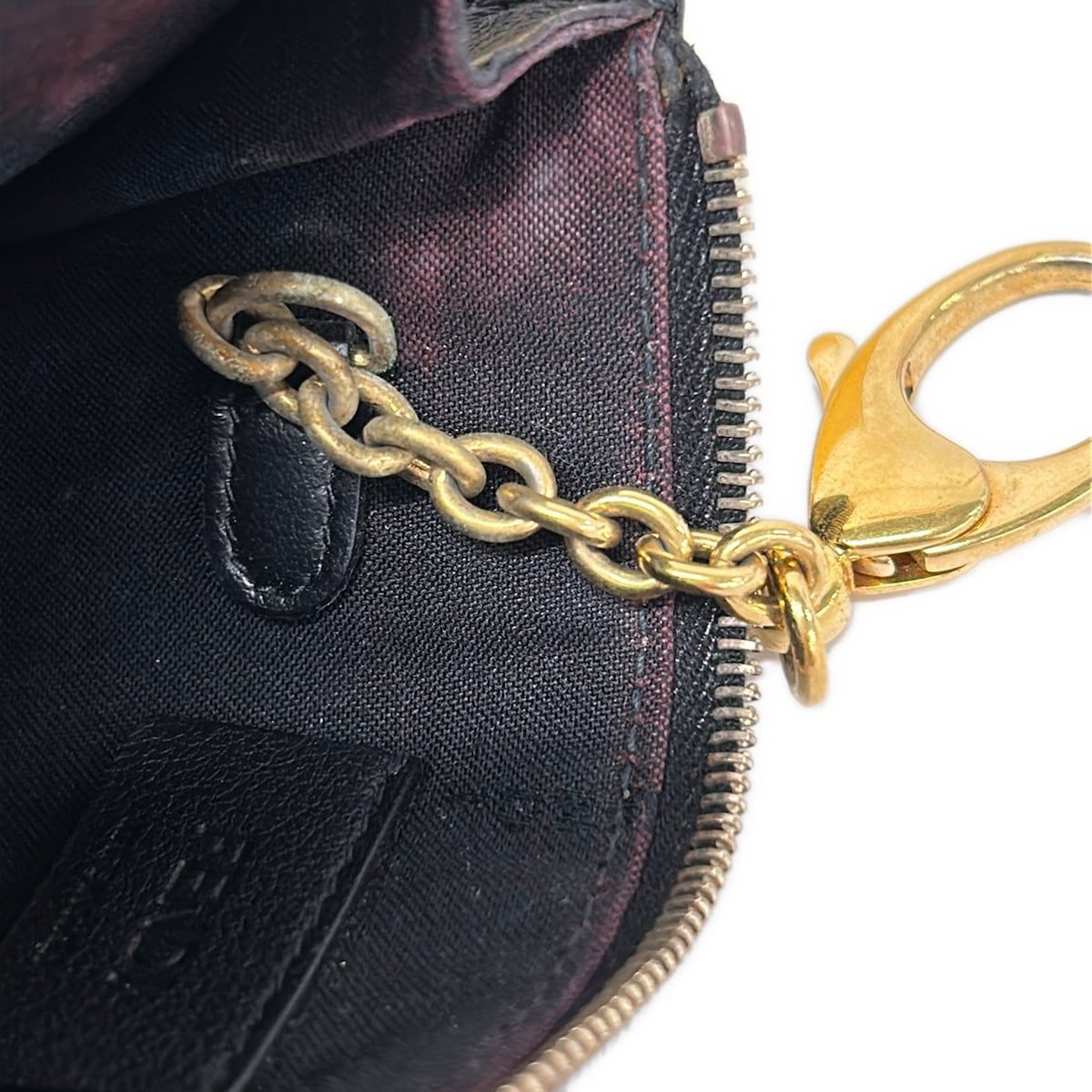 Fendi Coin Case Zucca Pattern Dark Brown Black Fragment with Ring Embossed — view 7
