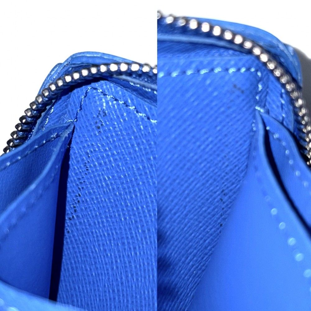 Louis Vuitton Coin Case Monogram Clouds Soft Trunk Necklace Wallet Purse Blue — view 9