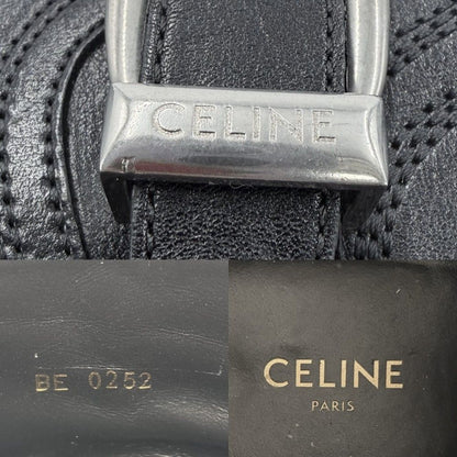 Celine Boots Moon Short Shoes 39 Leather Black Silver — view 6