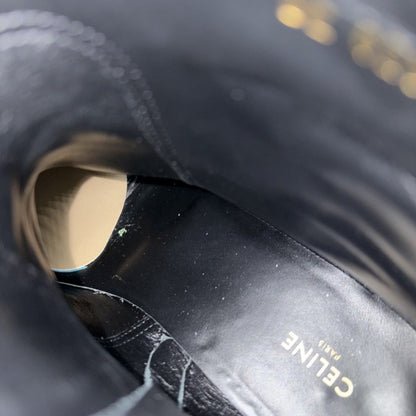 Celine Boots Moon Short Shoes 39 Leather Black Silver — view 7