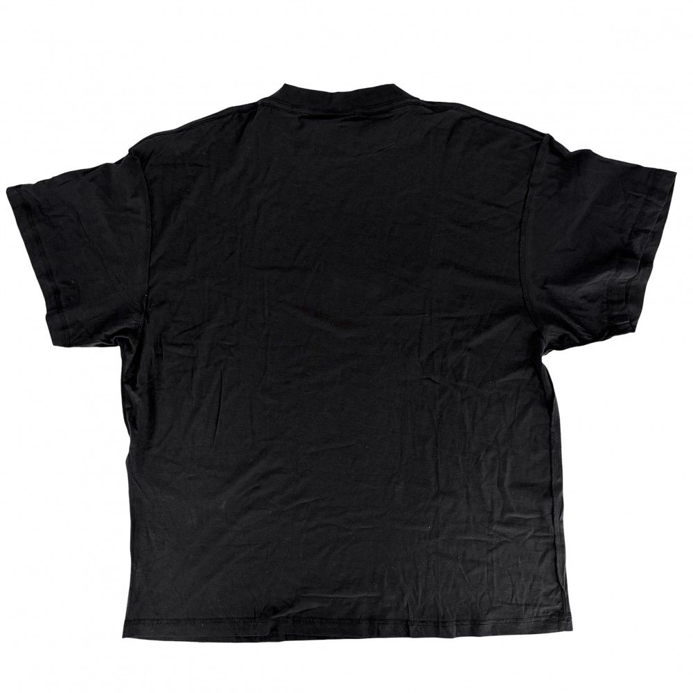 Balenciaga Short Sleeve T-Shirt Logo Print Crew Neck Top Inside Out L Black — view 2