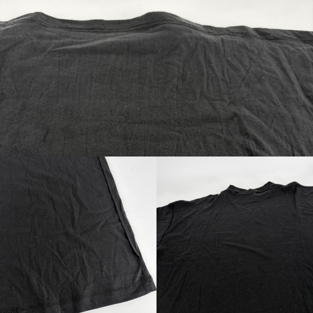 Balenciaga Short Sleeve T-Shirt Logo Print Crew Neck Top Inside Out L Black — view 7