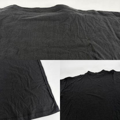 Balenciaga Short Sleeve T-Shirt Logo Print Crew Neck Top Inside Out L Black — view 7